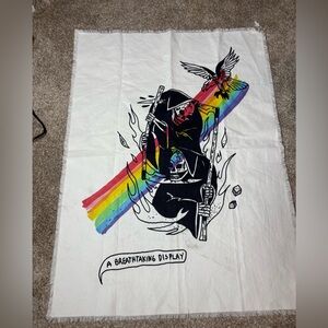 Urban Outfitters Multicolor Grim Reaper Tapestry Raw Hem Decor Whimsigoth